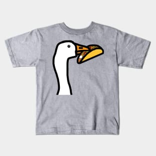 Portrait of a Gaming Goose Stealing a Taco Kids T-Shirt